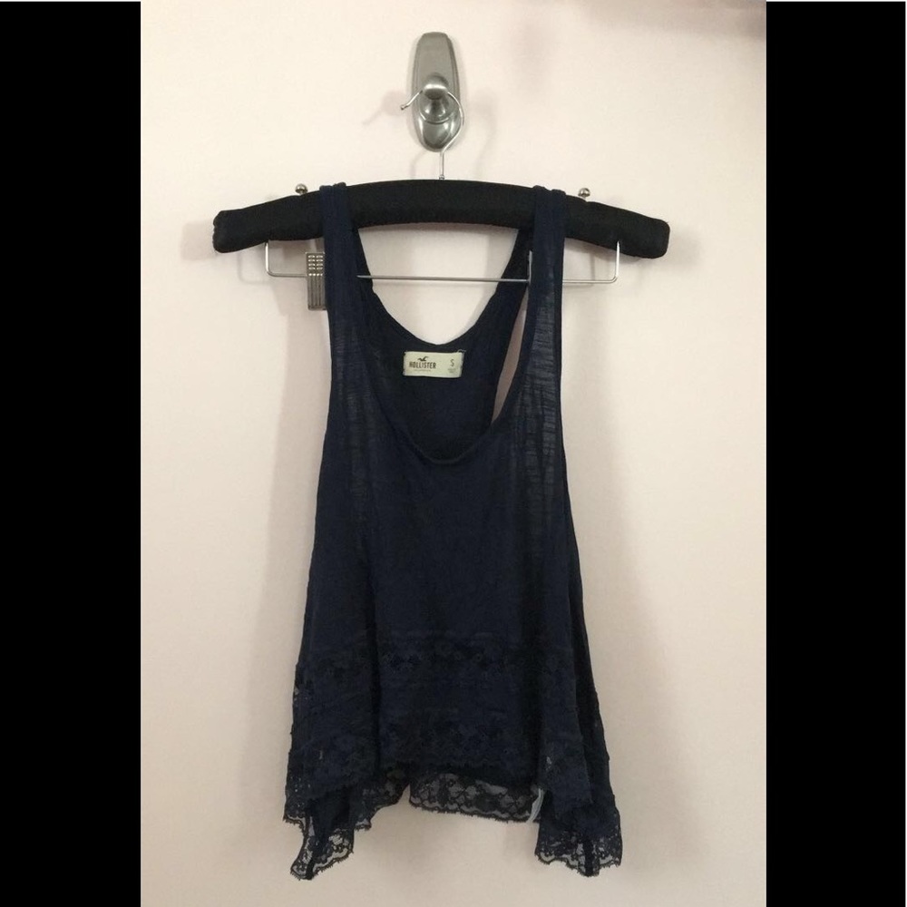 Navy Blue Hollister Top